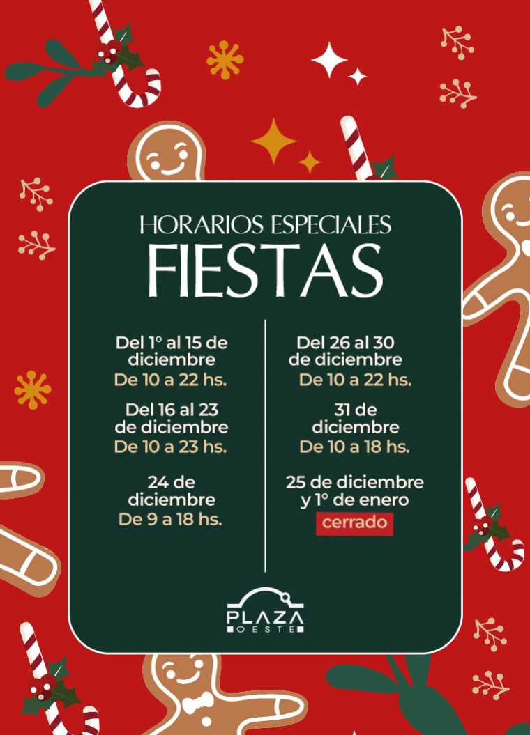 Horarios especiales